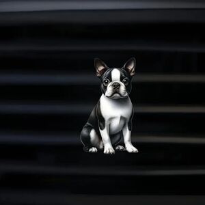 Cute 3D Print Boston Terrier Car Air Freshner Vent Clip